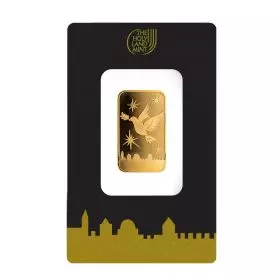 10g Gold Bar Dove of Peace in Assay - front