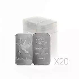 20 x 1 oz  Silver Bar - Dove of Peace
