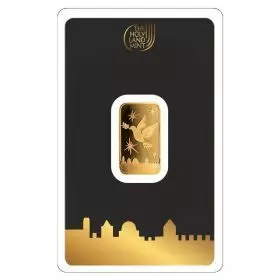 2g Gold Bar Dove of Peace in Assay - front